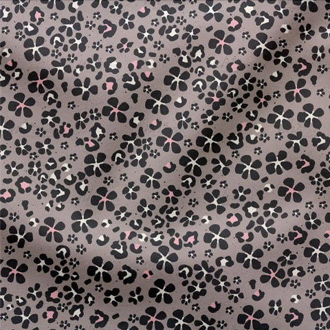 French Terry Leo Flowers Mauve 3213 (Bio) VORBESTELLUNG