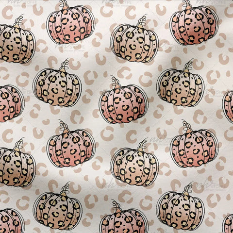 French Terry Leopard Pumpkin 2936 (Bio)