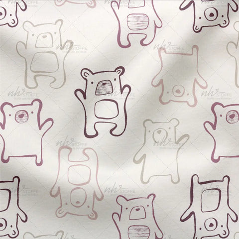 French Terry My little Bear Rosa