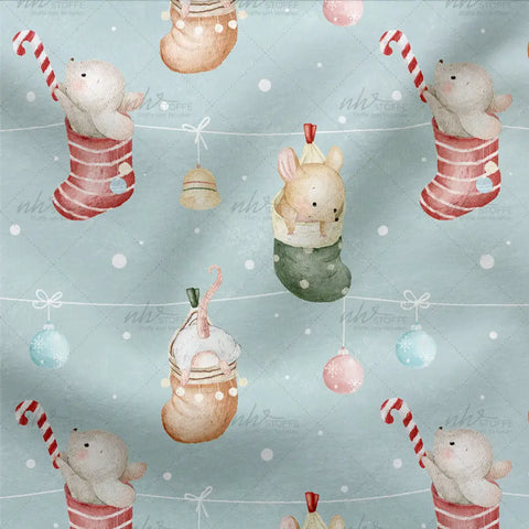 French Terry Nikolaussocke Blau