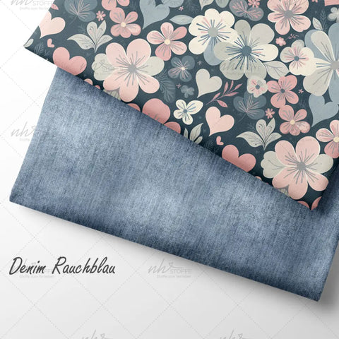 French Terry Pastell Flower Love 3208 (Bio) VORBESTELLUNG