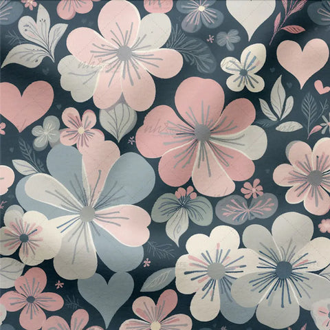 French Terry Pastell Flower Love 3208 (Bio) VORBESTELLUNG