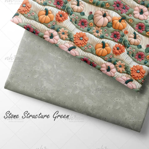 French Terry Pumpkin Field 3D (Bio)