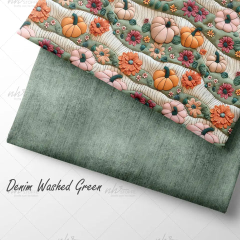 French Terry Pumpkin Field 3D (Bio)