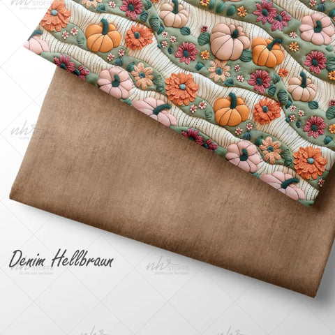 French Terry Pumpkin Field 3D (Bio)