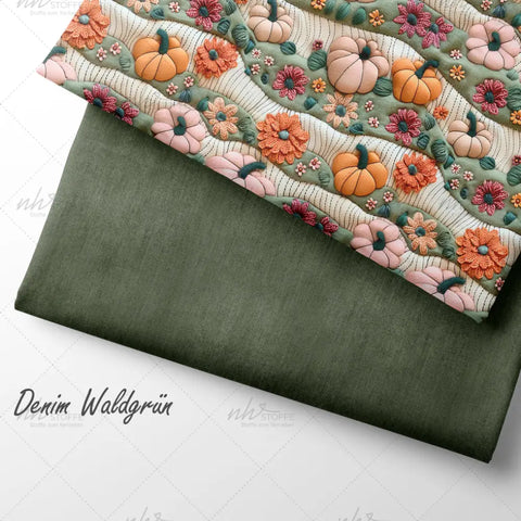 French Terry Pumpkin Field 3D (Bio)