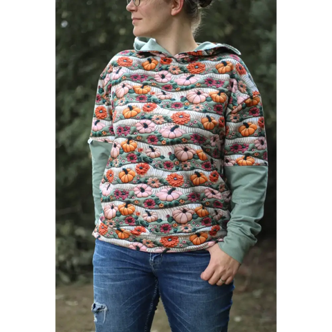 French Terry Pumpkin Field 3D (Bio)