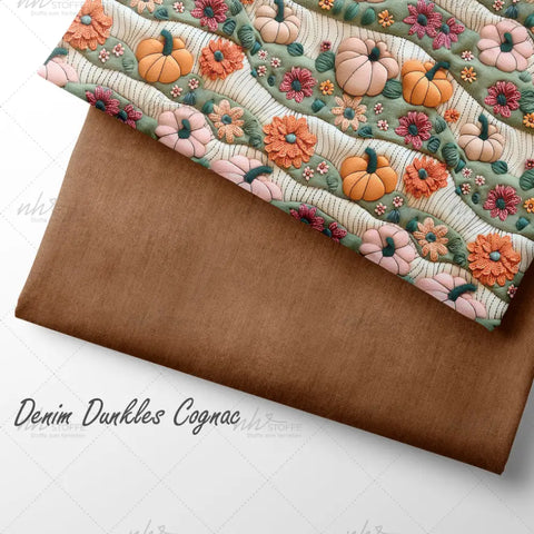 French Terry Pumpkin Field 3D (Bio)