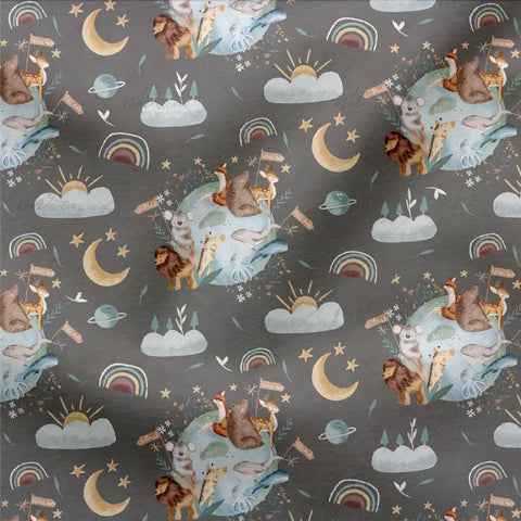 French Terry Save our Planet Dunkel