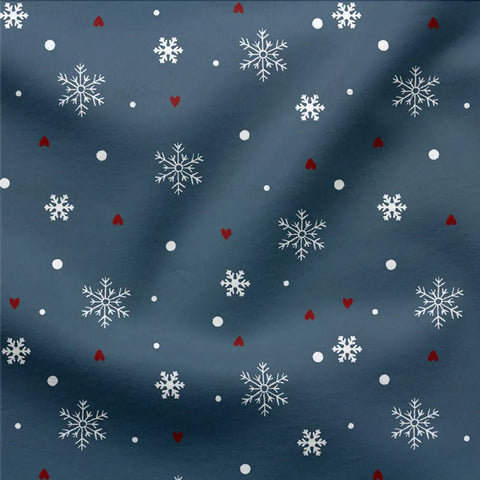 French Terry Snowflake Love 3067 (Bio)