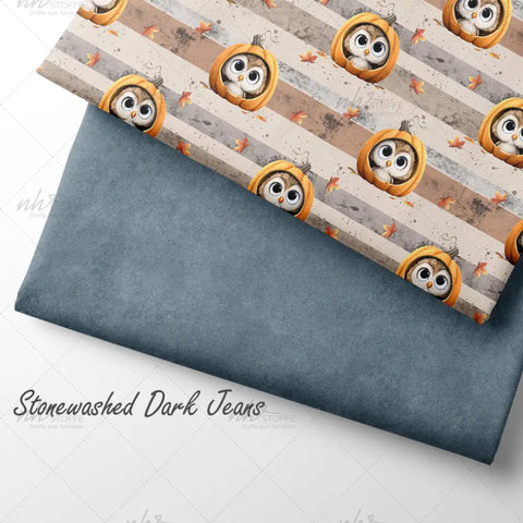 French Terry Stonewashed Dark Jeans (Bio)