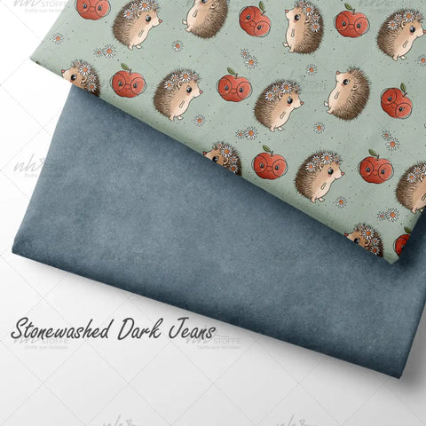 French Terry Stonewashed Dark Jeans (Bio)