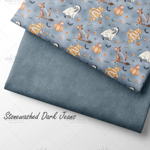 French Terry Stonewashed Dark Jeans (Bio)