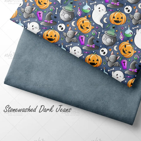 French Terry Stonewashed Dark Jeans (Bio)