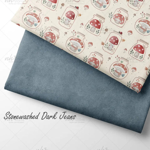 French Terry Stonewashed Dark Jeans (Bio)