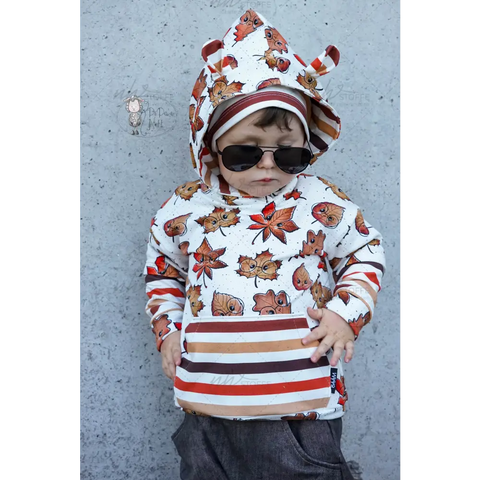 French Terry Streifen Herbsttöne (Bio)