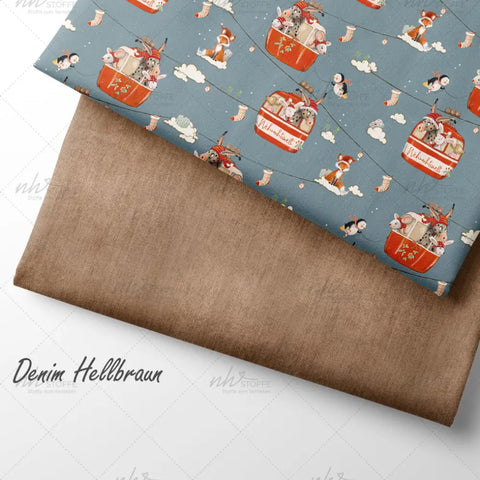 French Terry Weihnachtliche Gondelfahrt Dunkel