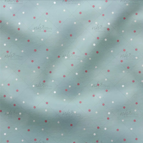 French Terry Weihnachtsdotties Mint