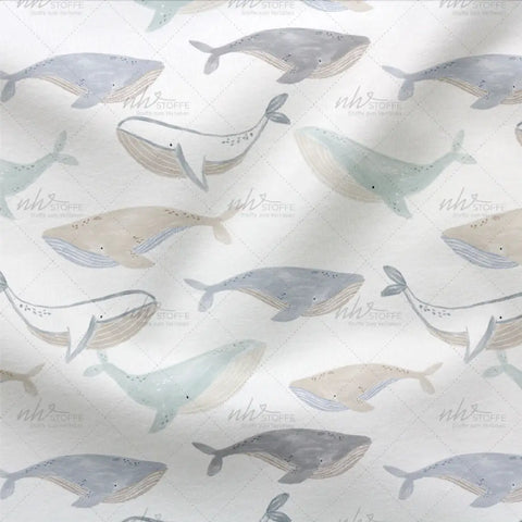 French Terry Whale Love 2848 (Bio)