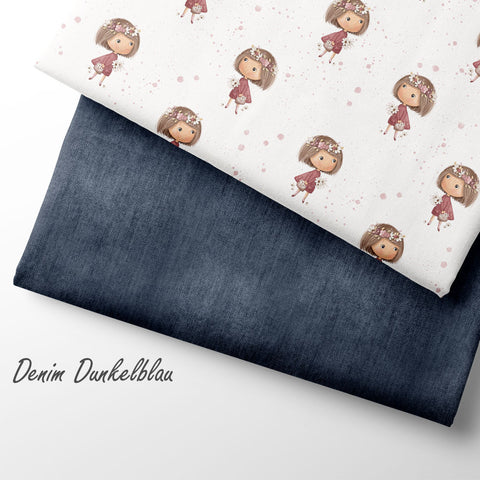 Jerseystoff Denim Dunkelblau