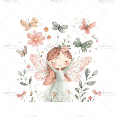 Glassticker Blumenfee Größe M