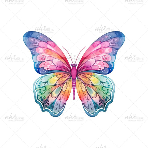 Glassticker Colourful Butterflies Größe M
