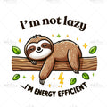 Glassticker Energy efficient, not lazy!  Größe M