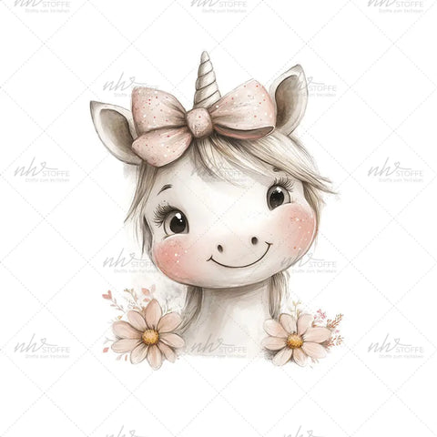 Glassticker Kleines Einhorn Größe M