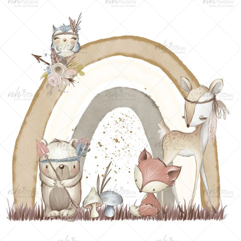 Glassticker Rainbow Boho Friends Größe M