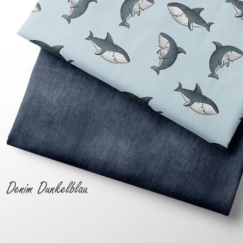 Jerseystoff Denim Dunkelblau