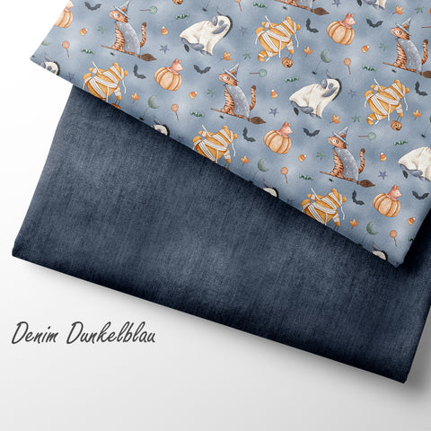 French Terry Denim Dunkelblau (Bio)