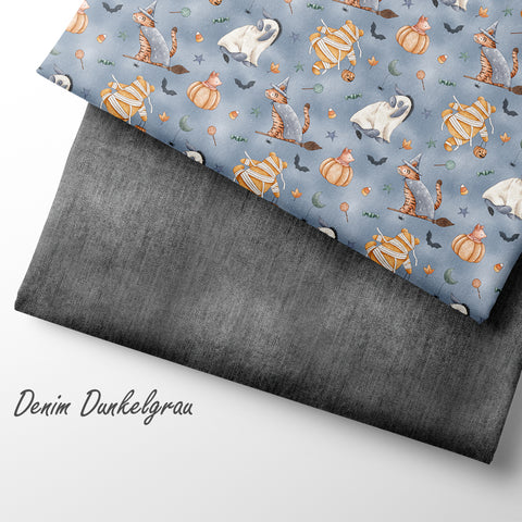 French Terry Denim Dunkelgrau (Bio)