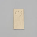 Kunstleder Label Herz 5 x 2,5 cm