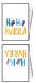 Weblabels Hip Hip Hurra 4er Set
