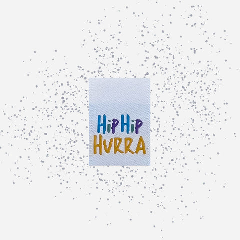 Weblabels Hip Hip Hurra 4er Set