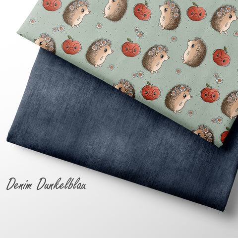 French Terry Denim Dunkelblau (Bio)