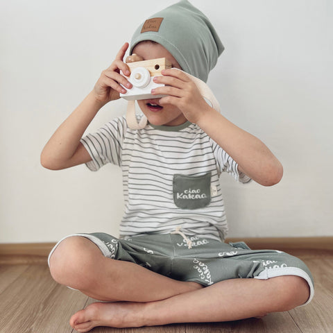 Jerseystoff Ciao Kakao Streifen