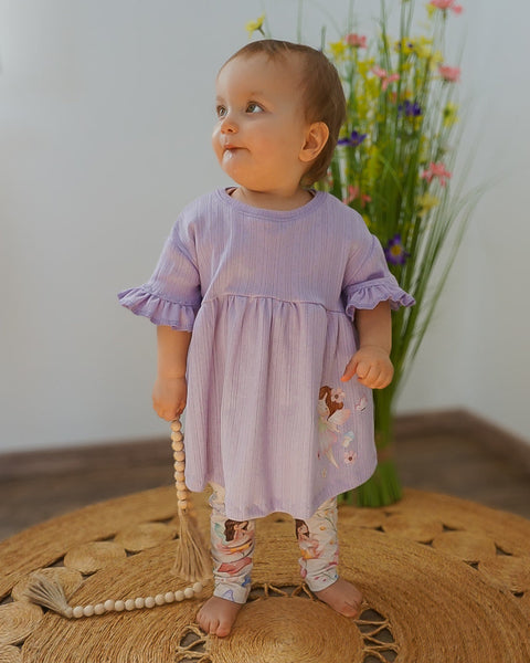 Schnittmuster Rüschenkleid Mariella Strickware 74-158