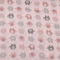 Interlock Jersey Elefanten Rosa und Grau
