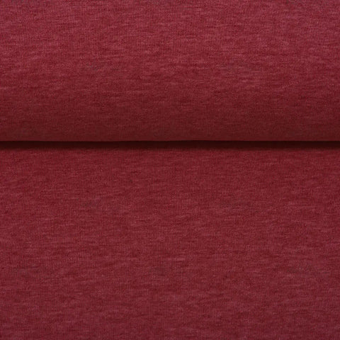 Jersey Stoff Vanessa Burgundy Meliert 1338