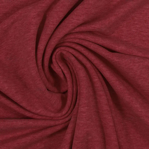Jersey Stoff Vanessa Burgundy Meliert 1338