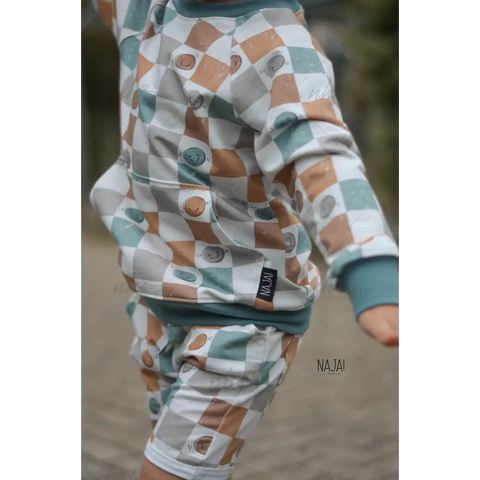 Jerseystoff Checks and Smileys 2853 (Bio)