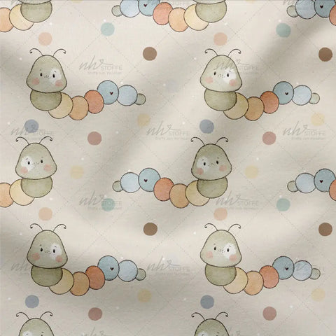 Jerseystoff Räupchen Emma Dotties 2854 (Bio)