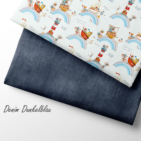 Jerseystoff Denim Dunkelblau