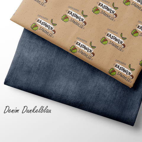 French Terry Denim Dunkelblau (Bio)