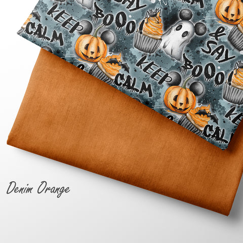 French Terry Denim Orange (Bio)  VORBESTELLUNG