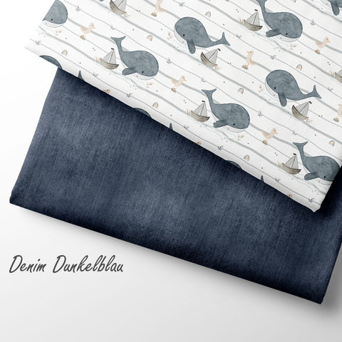 Jerseystoff Denim Dunkelblau