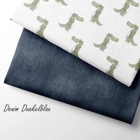 Jerseystoff Denim Dunkelblau
