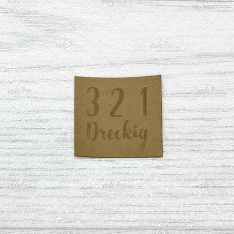 Kunstleder Label 3,2,1 Dreckig