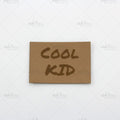 Kunstleder Label Cool Kid Ocker 3,5 x 5cm